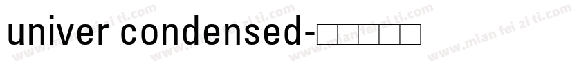univer condensed字体转换